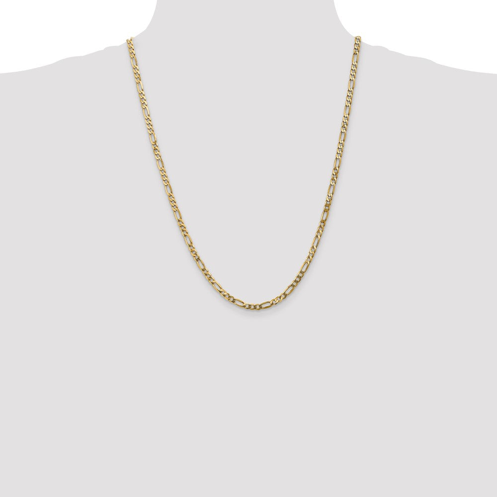14K 4mm Flat Figaro with Lobster Clasp Chain