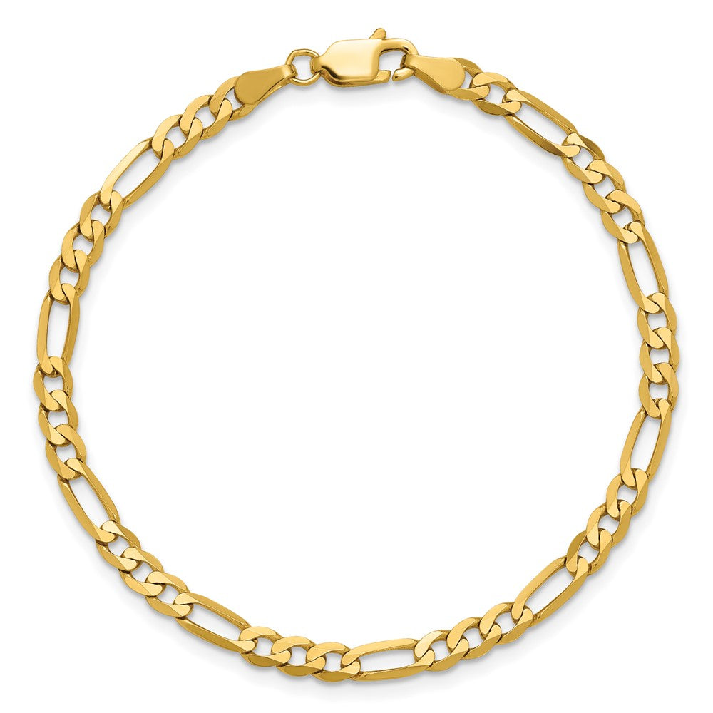 14k 4mm Flat Figaro Chain