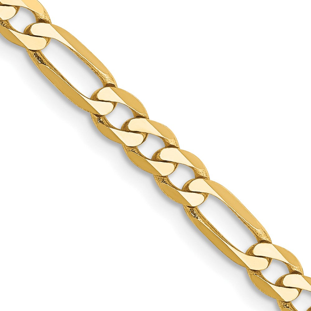 14K 4mm Flat Figaro with Lobster Clasp Chain