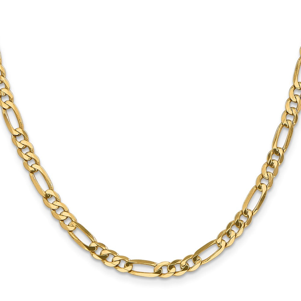 14K 4.75mm Flat Figaro with Lobster Clasp Chain