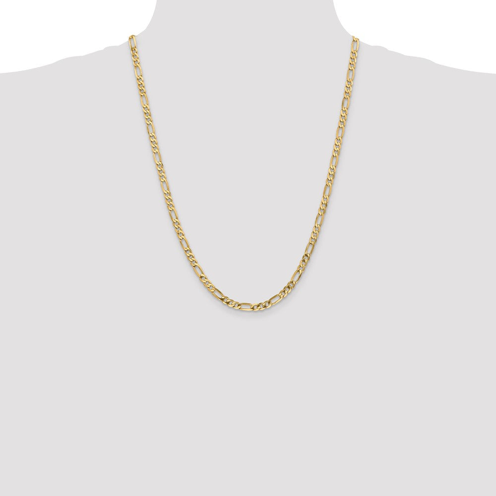 14K 4.75mm Flat Figaro with Lobster Clasp Chain