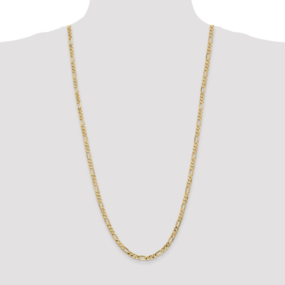 14K 4.75mm Flat Figaro with Lobster Clasp Chain