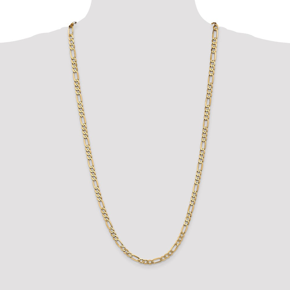 14K 5.25mm Flat Figaro with Lobster Clasp Chain