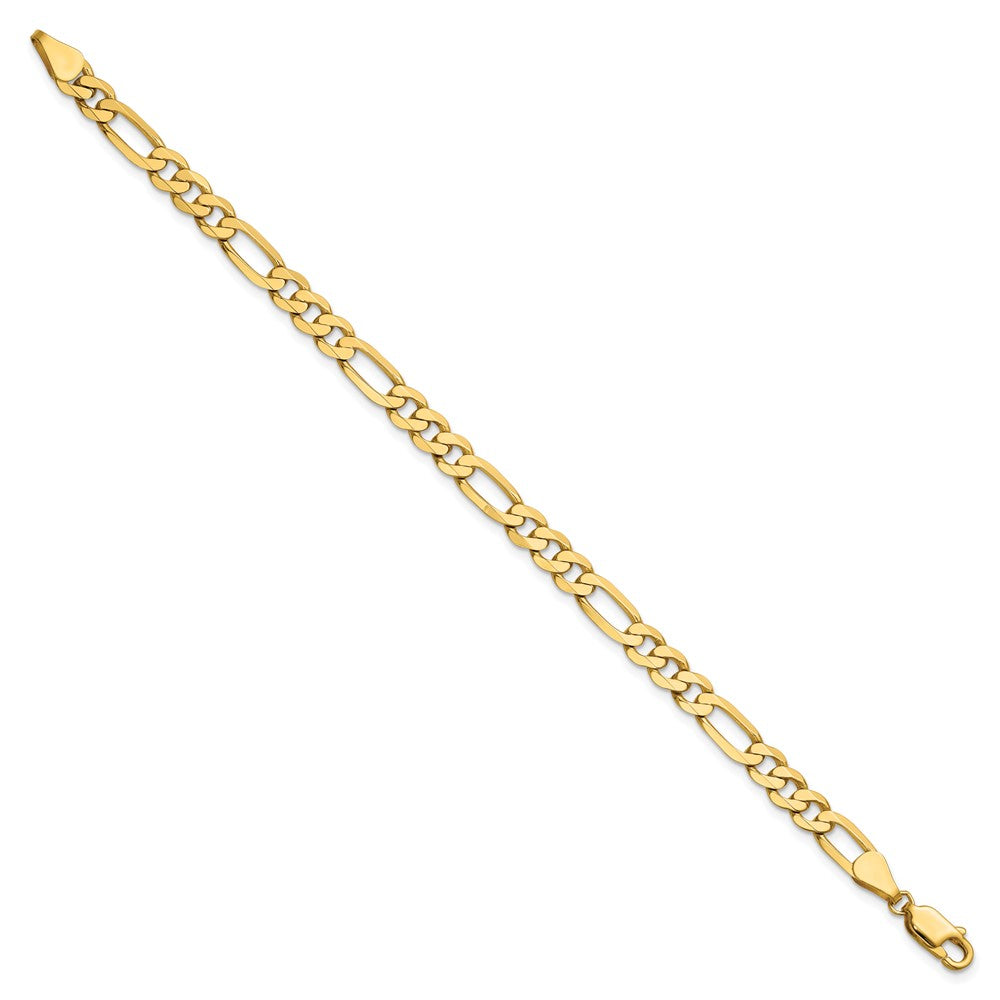 14K 5.25mm Flat Figaro with Lobster Clasp Chain