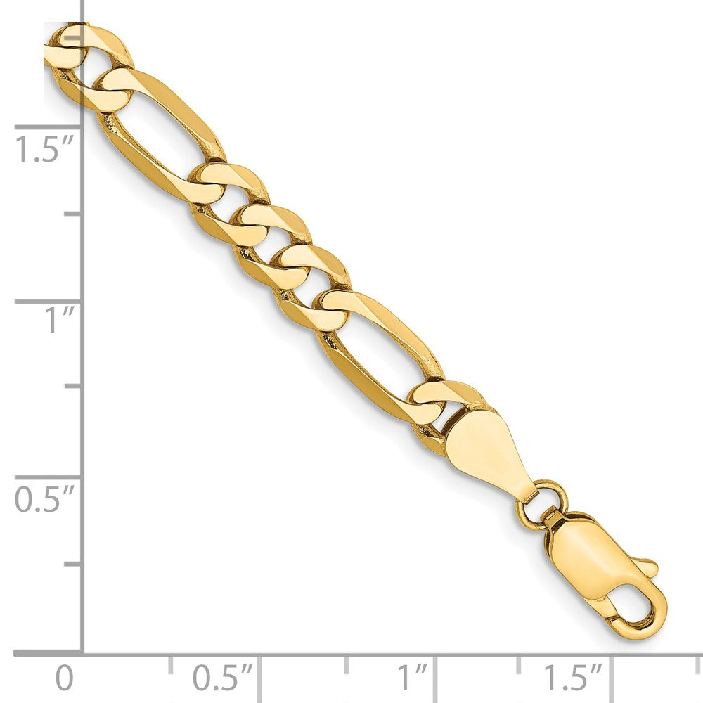 14K 5.25mm Flat Figaro with Lobster Clasp Chain