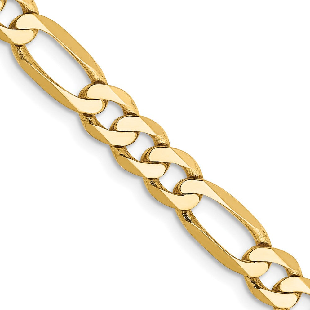 14K 5.25mm Flat Figaro with Lobster Clasp Chain