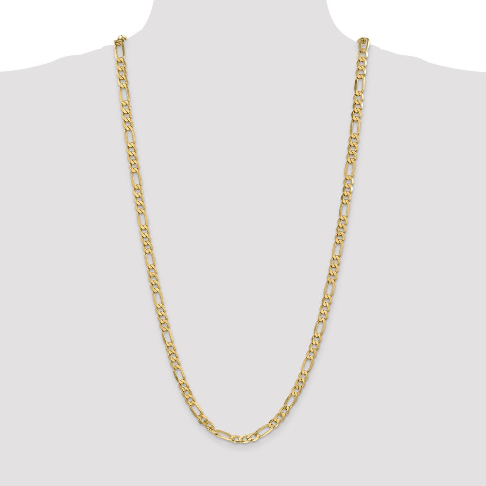 14K 6.25mm Flat Figaro with Lobster Clasp Chain