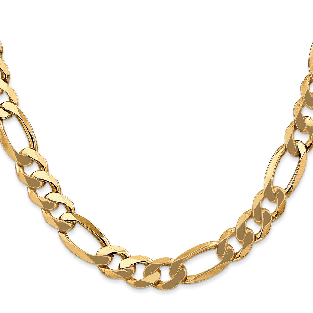 14K 8.75mm Flat Figaro with Lobster Clasp Chain