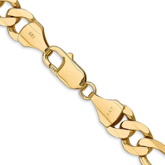 14K 8.75mm Flat Figaro with Lobster Clasp Chain