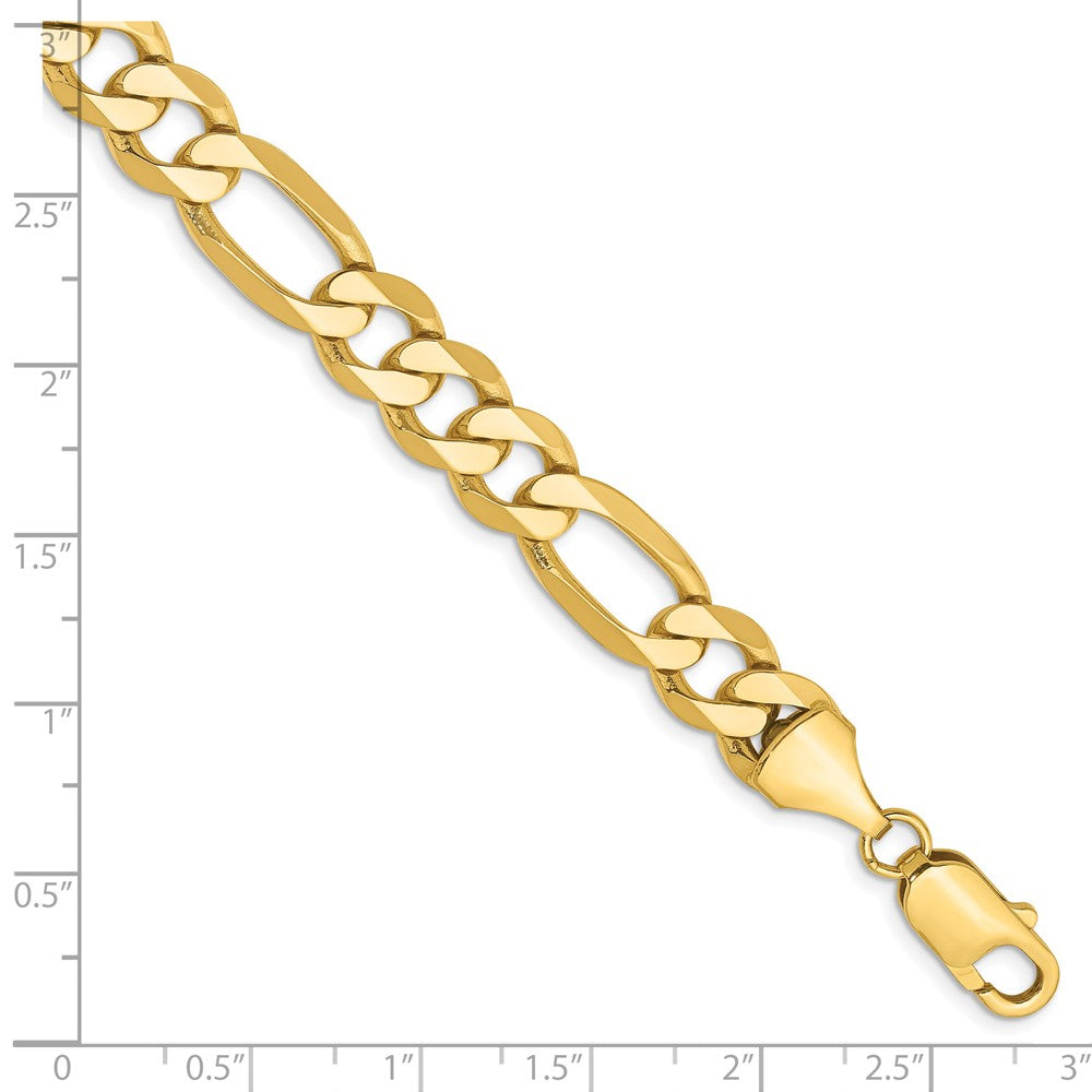 14K 8.75mm Flat Figaro with Lobster Clasp Chain