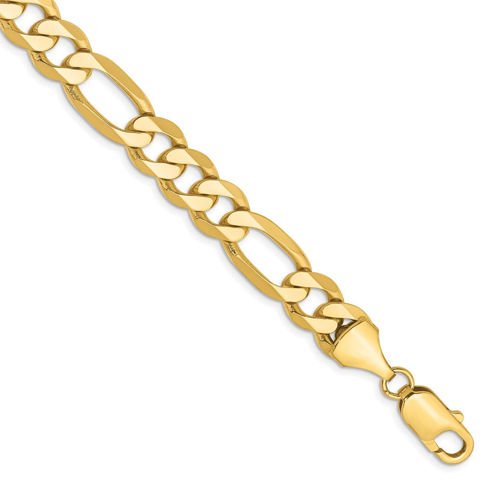 14K 8.75mm Flat Figaro with Lobster Clasp Chain