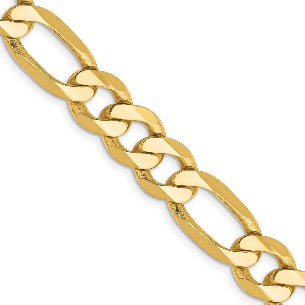 14K 8.75mm Flat Figaro with Lobster Clasp Chain