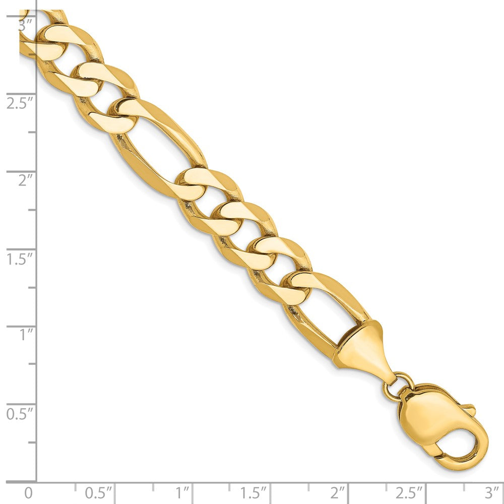 14K 10mm Flat Figaro with Lobster Clasp Chain
