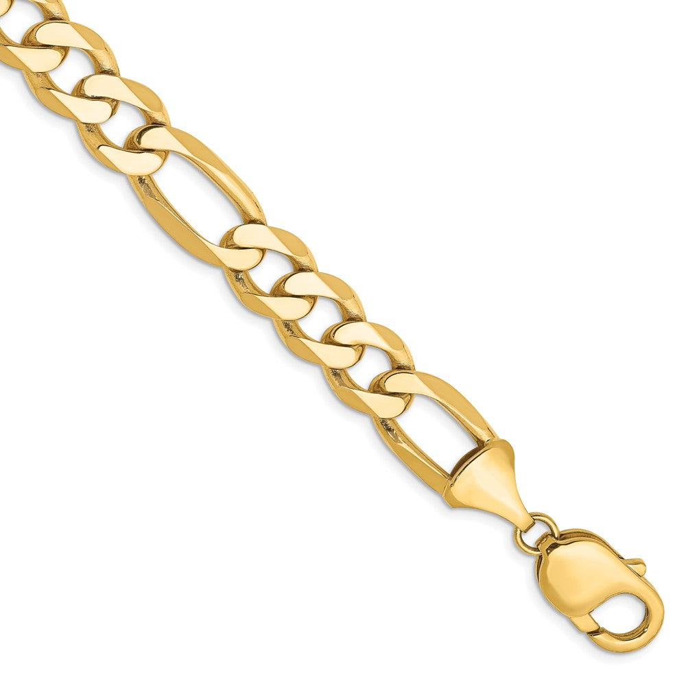 14K 10mm Flat Figaro with Lobster Clasp Chain