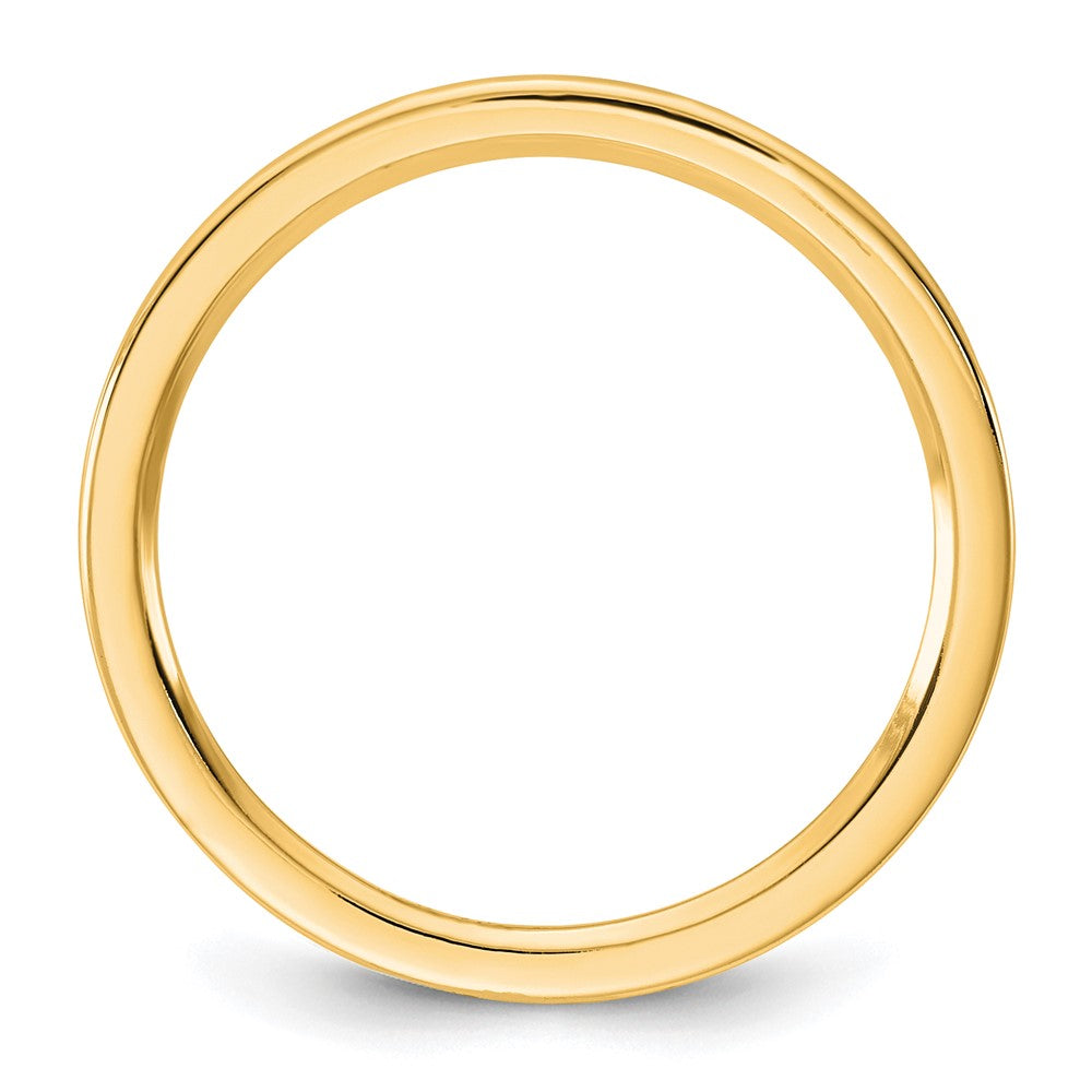 14KY 1mm Standard Flat Comfort Fit Band