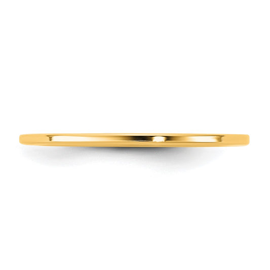 14KY 1mm Standard Flat Comfort Fit Band
