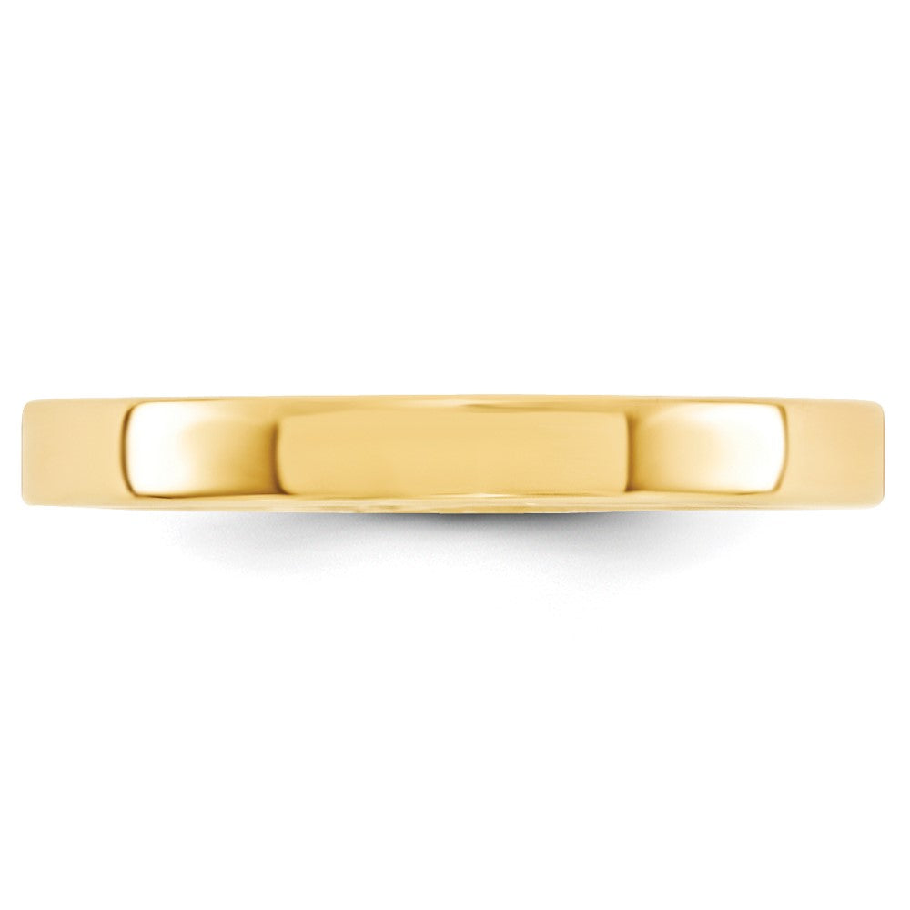 14k Yellow Gold 3mm Standard Weight Flat Comfort Fit Wedding Band