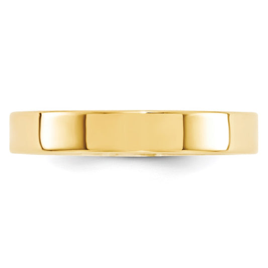 14k Yellow Gold 4mm Standard Weight Flat Comfort Fit Wedding Band