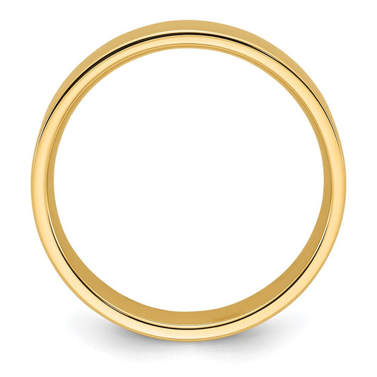 14k Yellow Gold 7mm Standard Weight Flat Comfort Fit Wedding Band