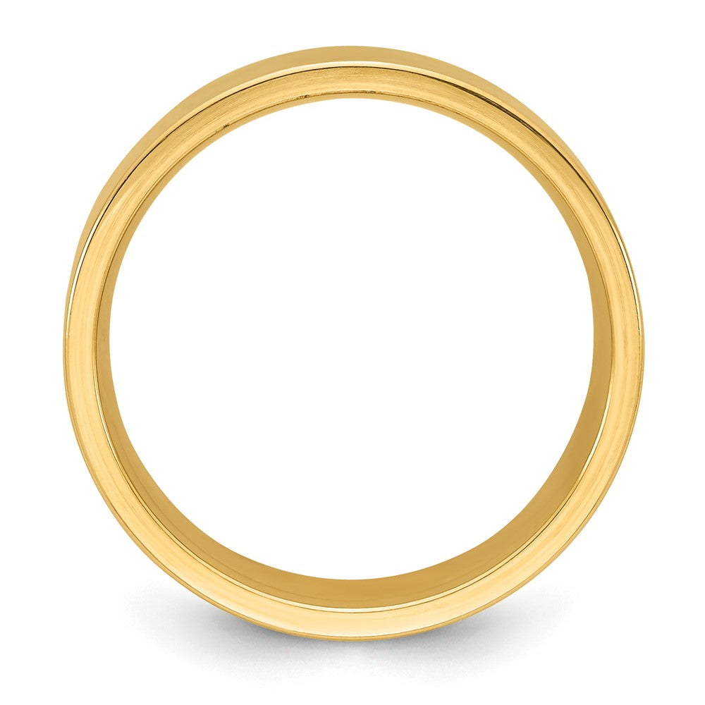 14k Yellow Gold 8mm Standard Weight Flat Comfort Fit Wedding Band
