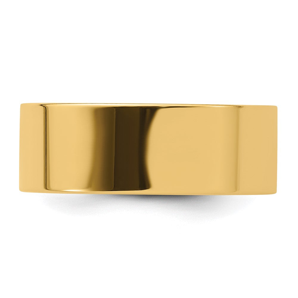 14k Yellow Gold 8mm Standard Weight Flat Comfort Fit Wedding Band