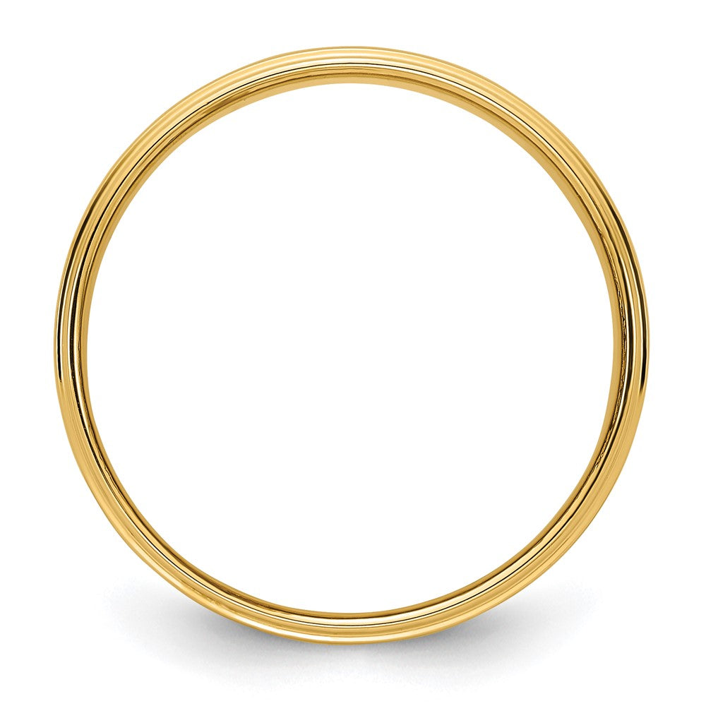 14k Yellow Gold 6mm Flat with Step Edge Wedding Band