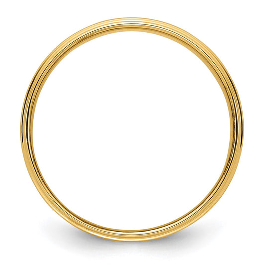 14k Yellow Gold 6mm Flat with Step Edge Wedding Band
