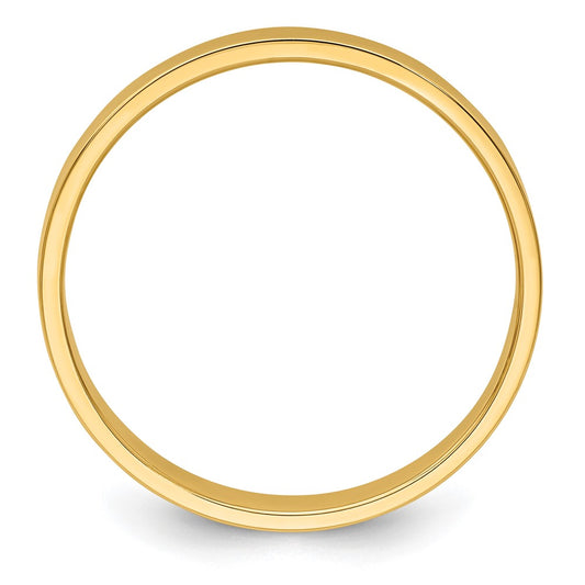 14k Yellow Gold 3mm Lightweight Flat Wedding Band