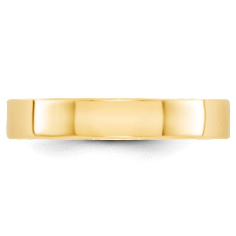 14k Yellow Gold 4mm Lightweight Flat Wedding Band