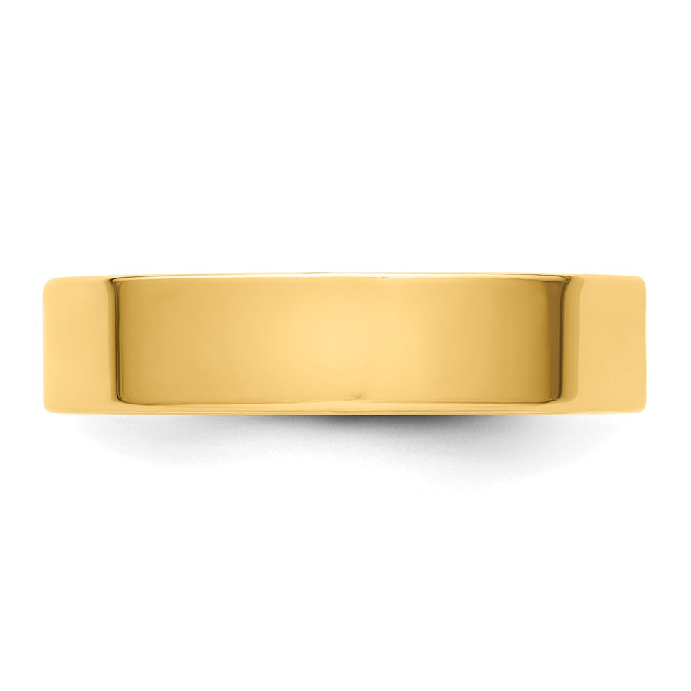 14k Yellow Gold 5mm Lightweight Flat Wedding Band