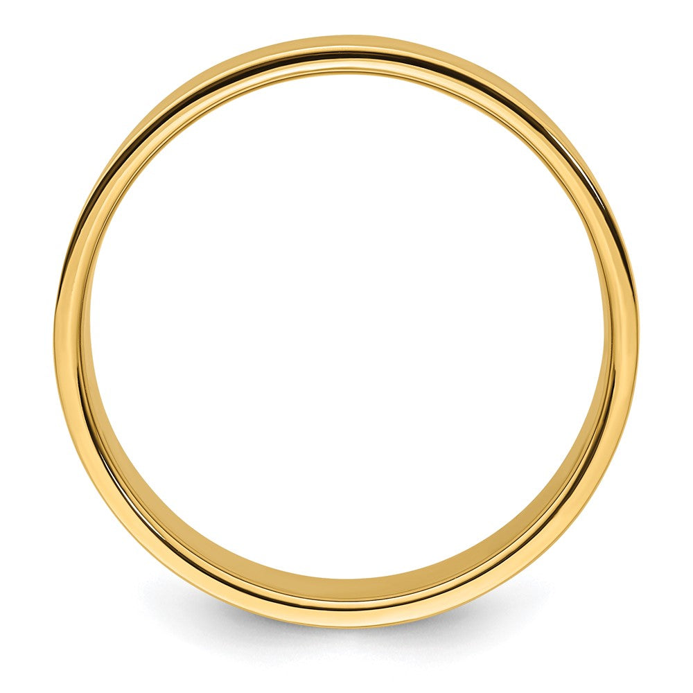 14k Yellow Gold 8mm Lightweight Flat Wedding Band