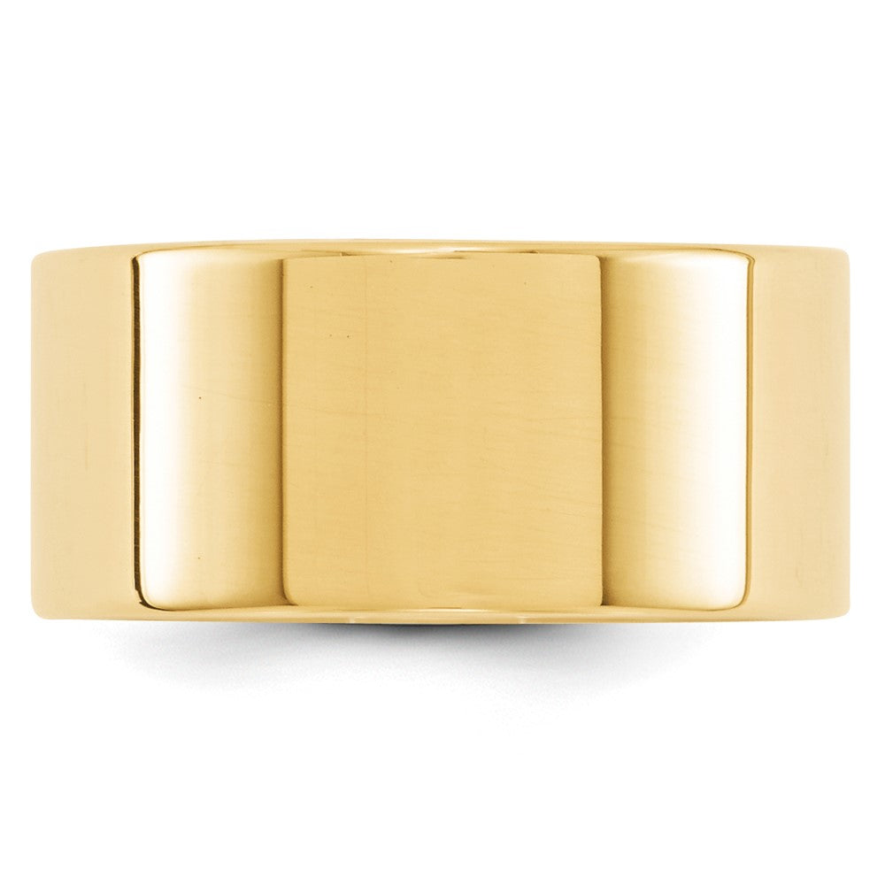 14k Yellow Gold 10mm Lightweight Flat Wedding Band