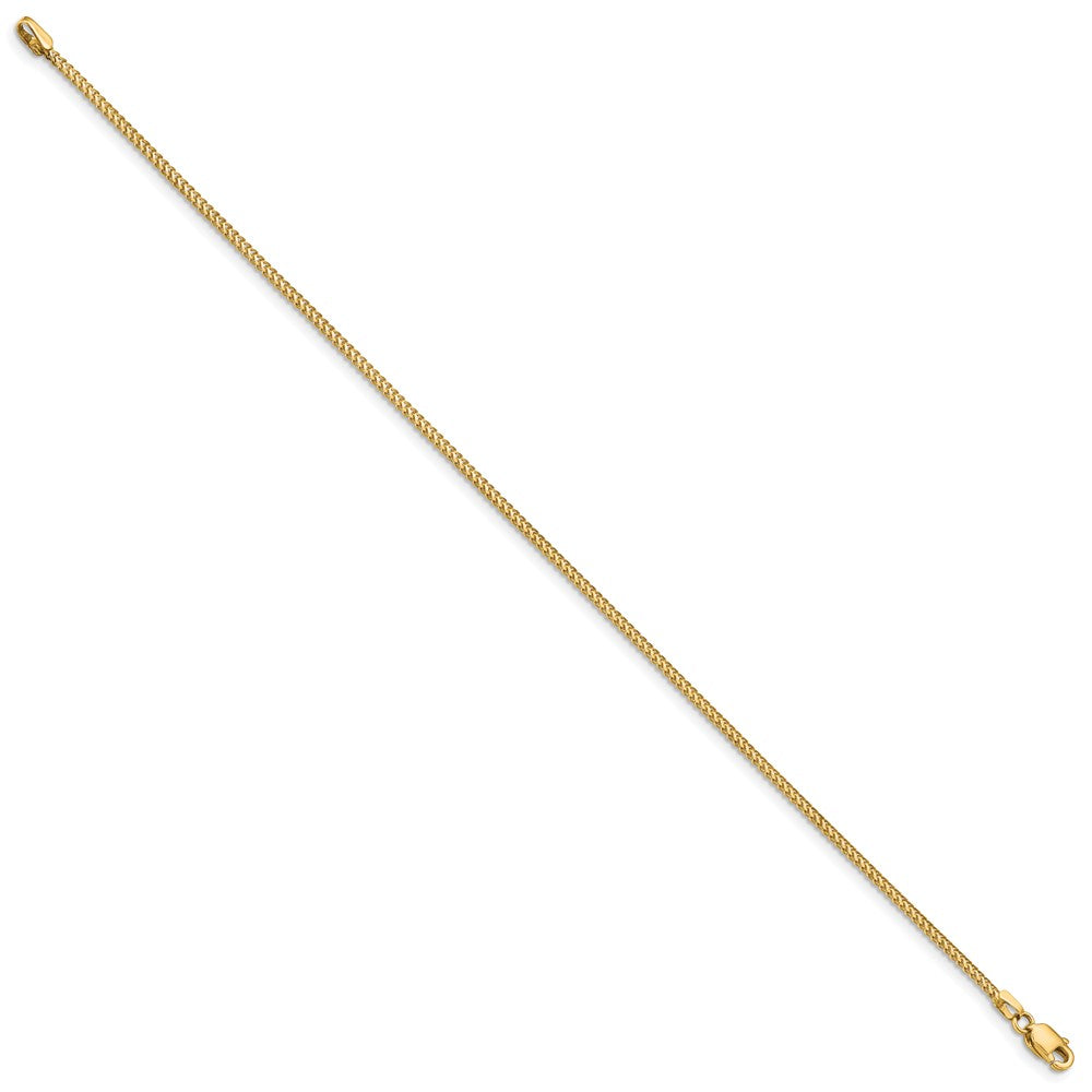 14K 1mm Franco with Lobster Clasp Bracelet