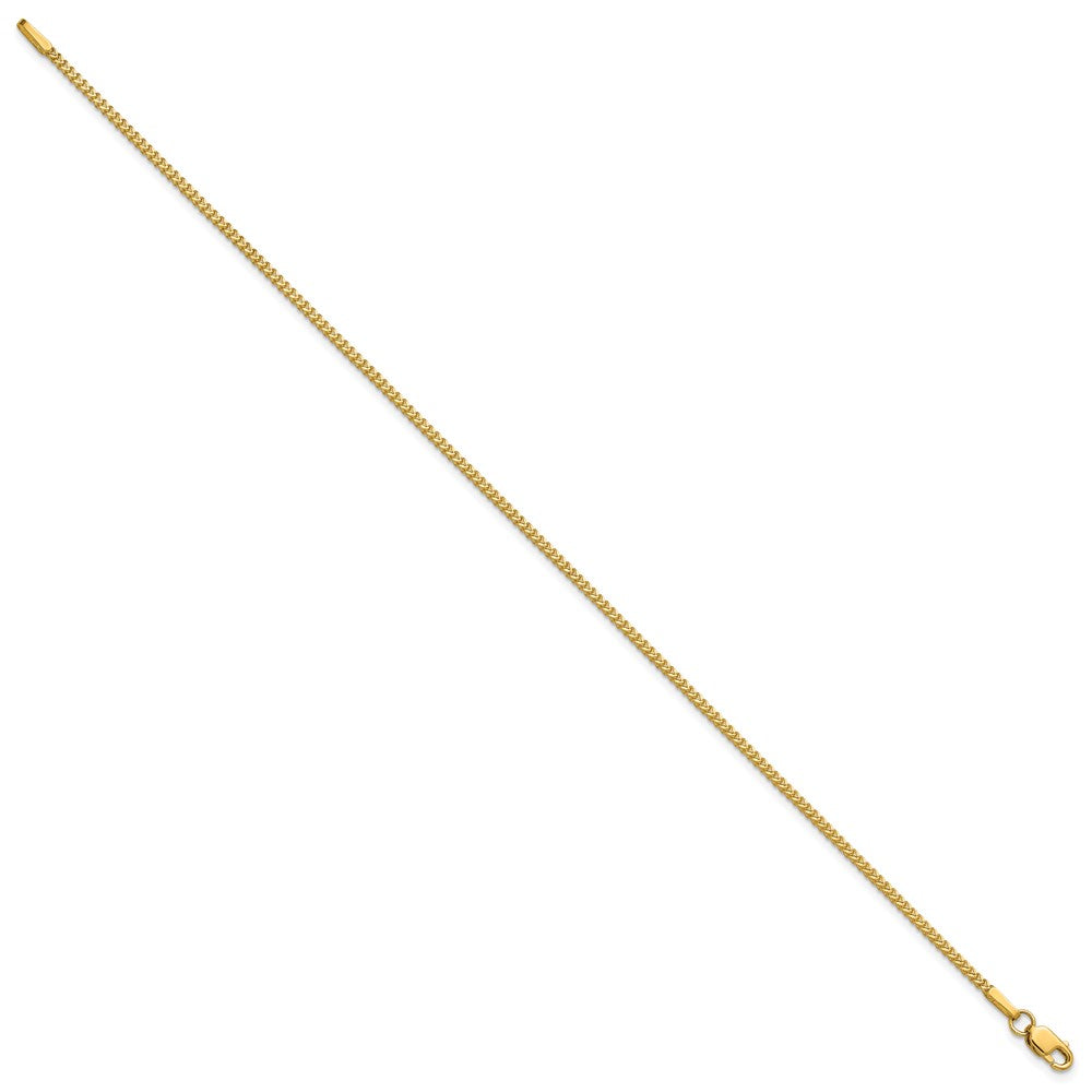 14K 1mm Franco with Lobster Clasp Bracelet