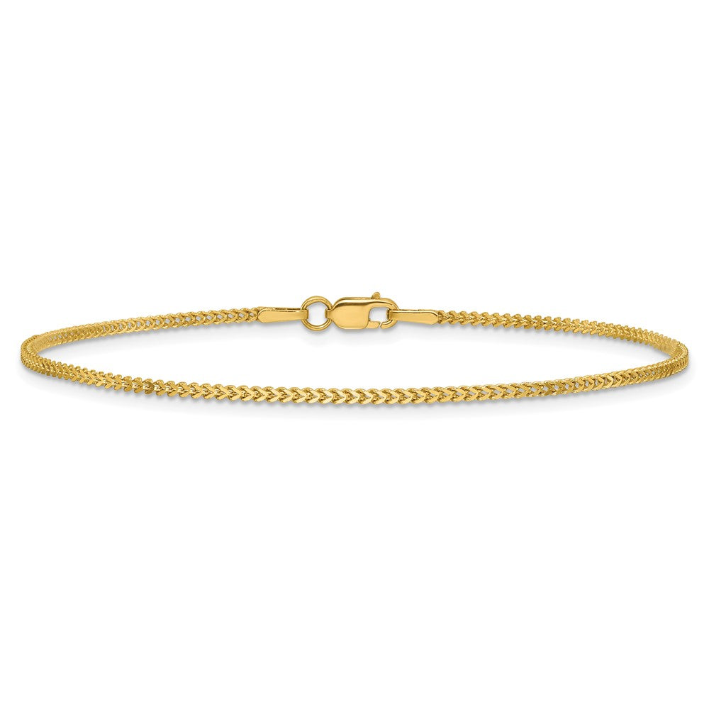 14K 1mm Franco with Lobster Clasp Bracelet