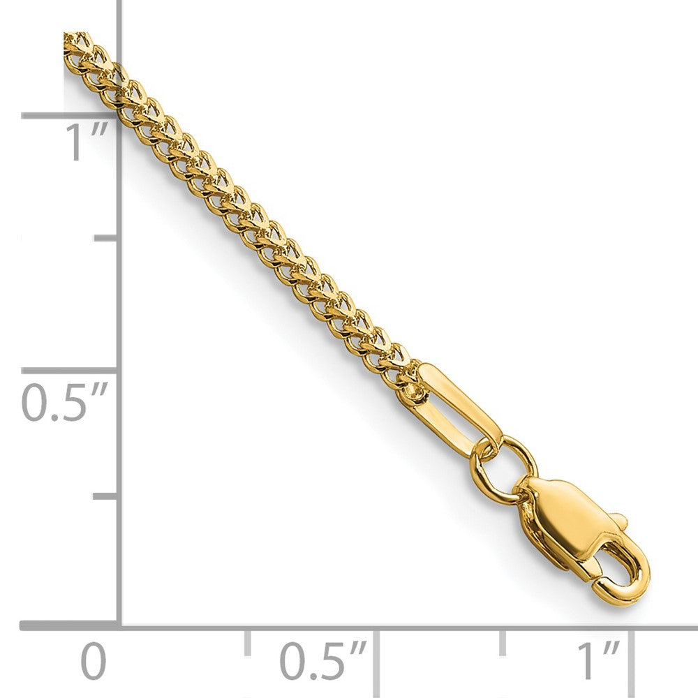 14K 1.3mm Franco with Lobster Clasp Bracelet