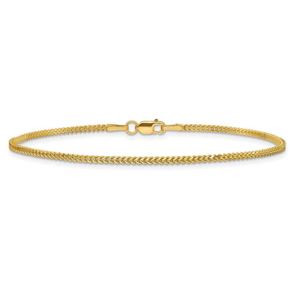 14K 1.3mm Franco with Lobster Clasp Bracelet