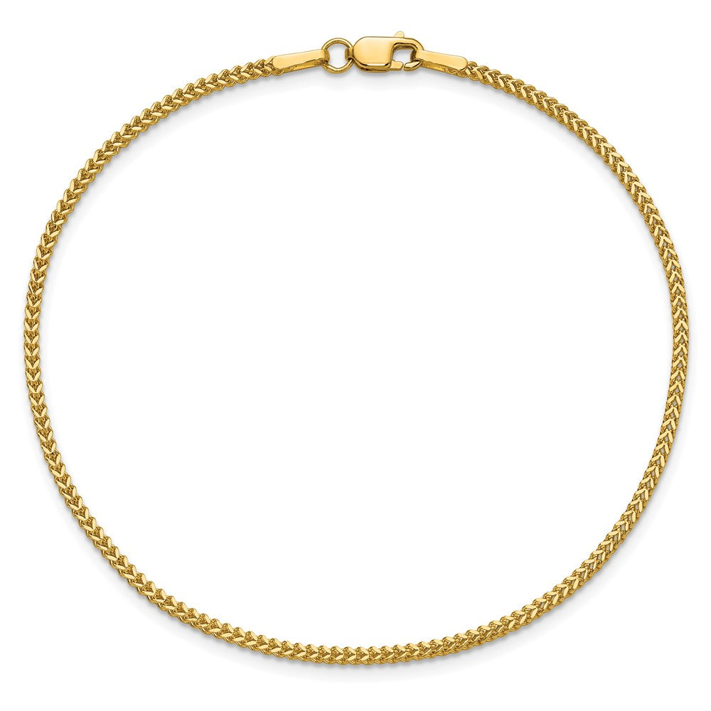 14K 1.3mm Franco with Lobster Clasp Bracelet