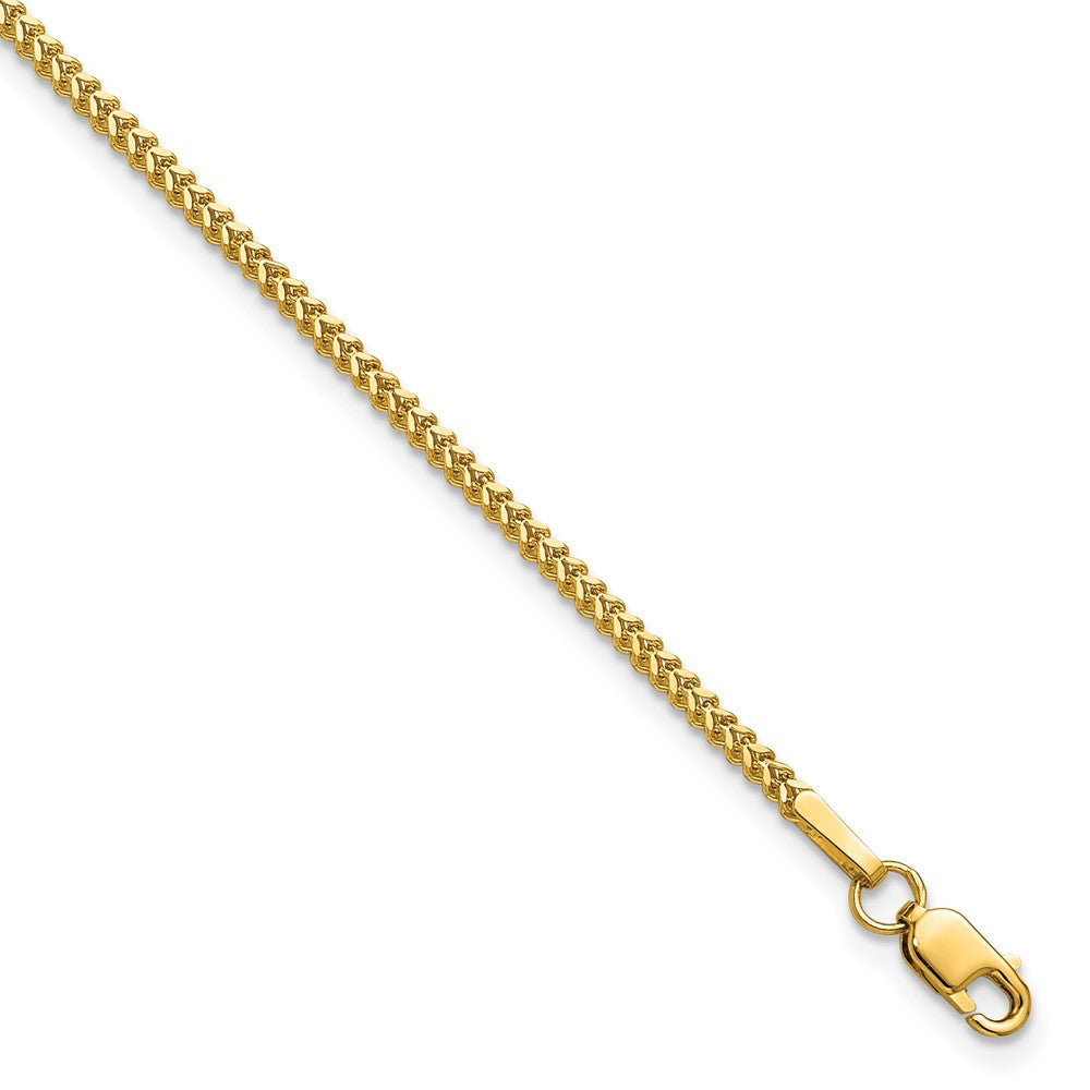 14K 1.3mm Franco with Lobster Clasp Bracelet