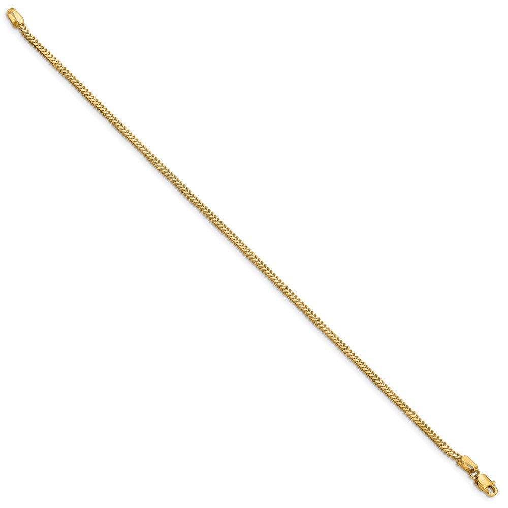 14K 1.4mm Franco with Lobster Clasp Bracelet