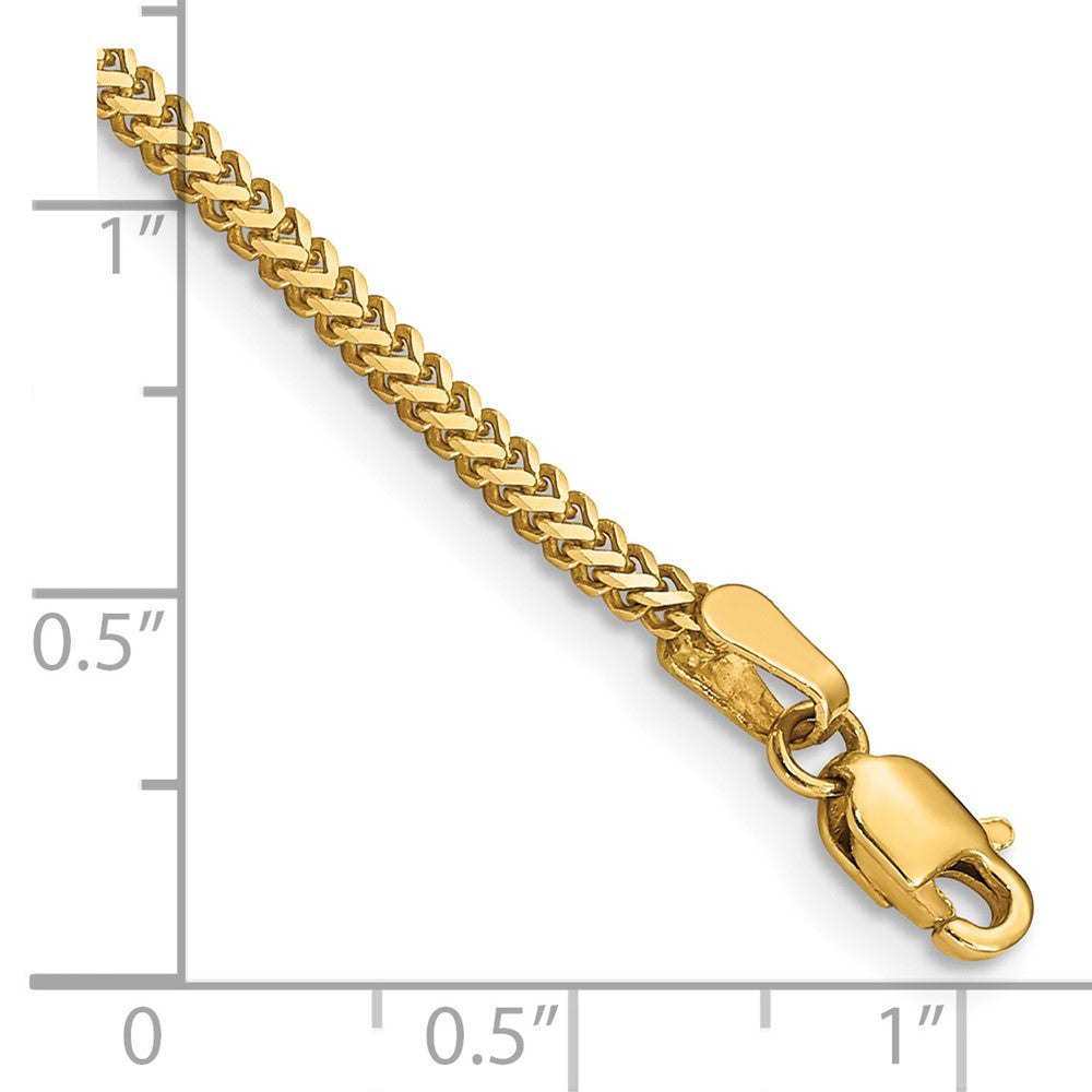 14K 1.4mm Franco with Lobster Clasp Bracelet