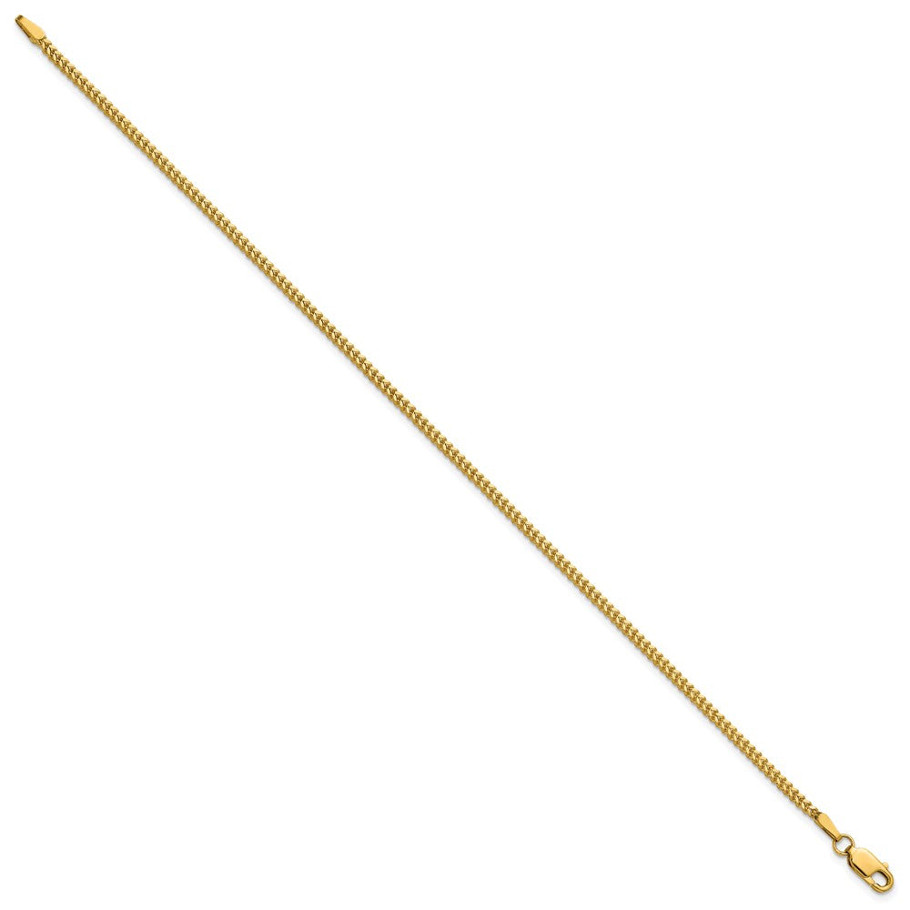 14K 1.4mm Franco with Lobster Clasp Bracelet