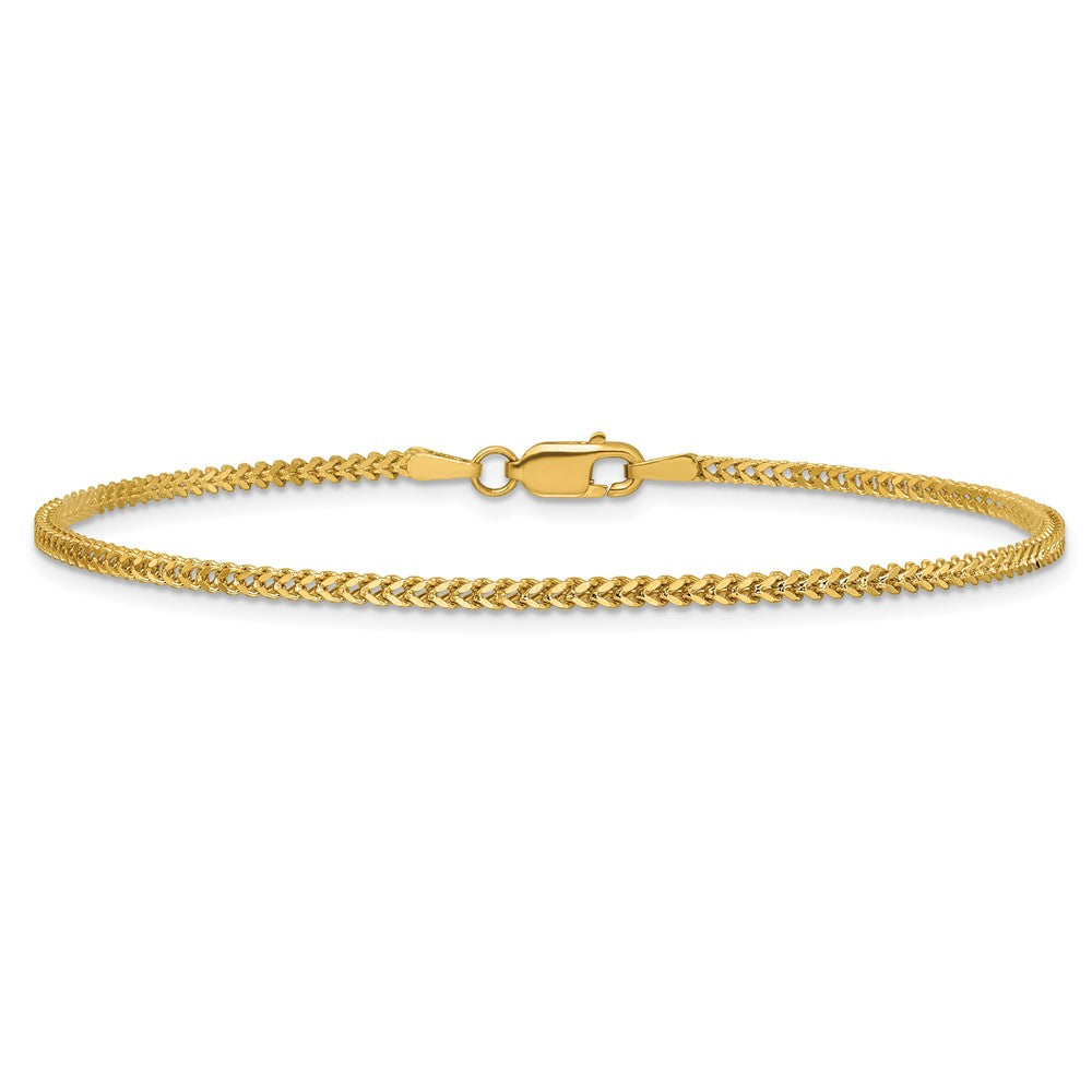 14K 1.4mm Franco with Lobster Clasp Bracelet