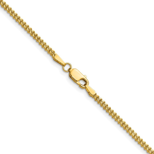 14K 1.5mm Franco with Lobster Clasp Chain