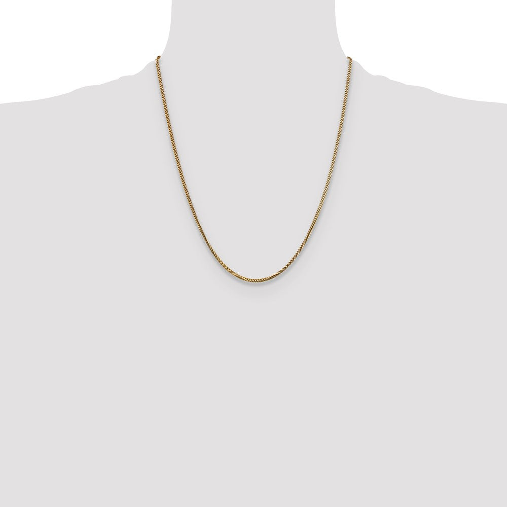 14K 1.5mm Franco with Lobster Clasp Chain