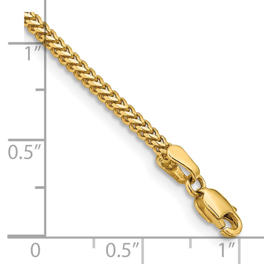 14K 1.5mm Franco with Lobster Clasp Bracelet
