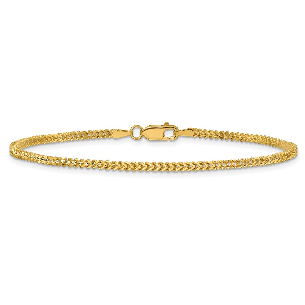 14K 1.5mm Franco with Lobster Clasp Bracelet