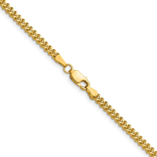 14K 2mm Franco with Lobster Clasp Chain