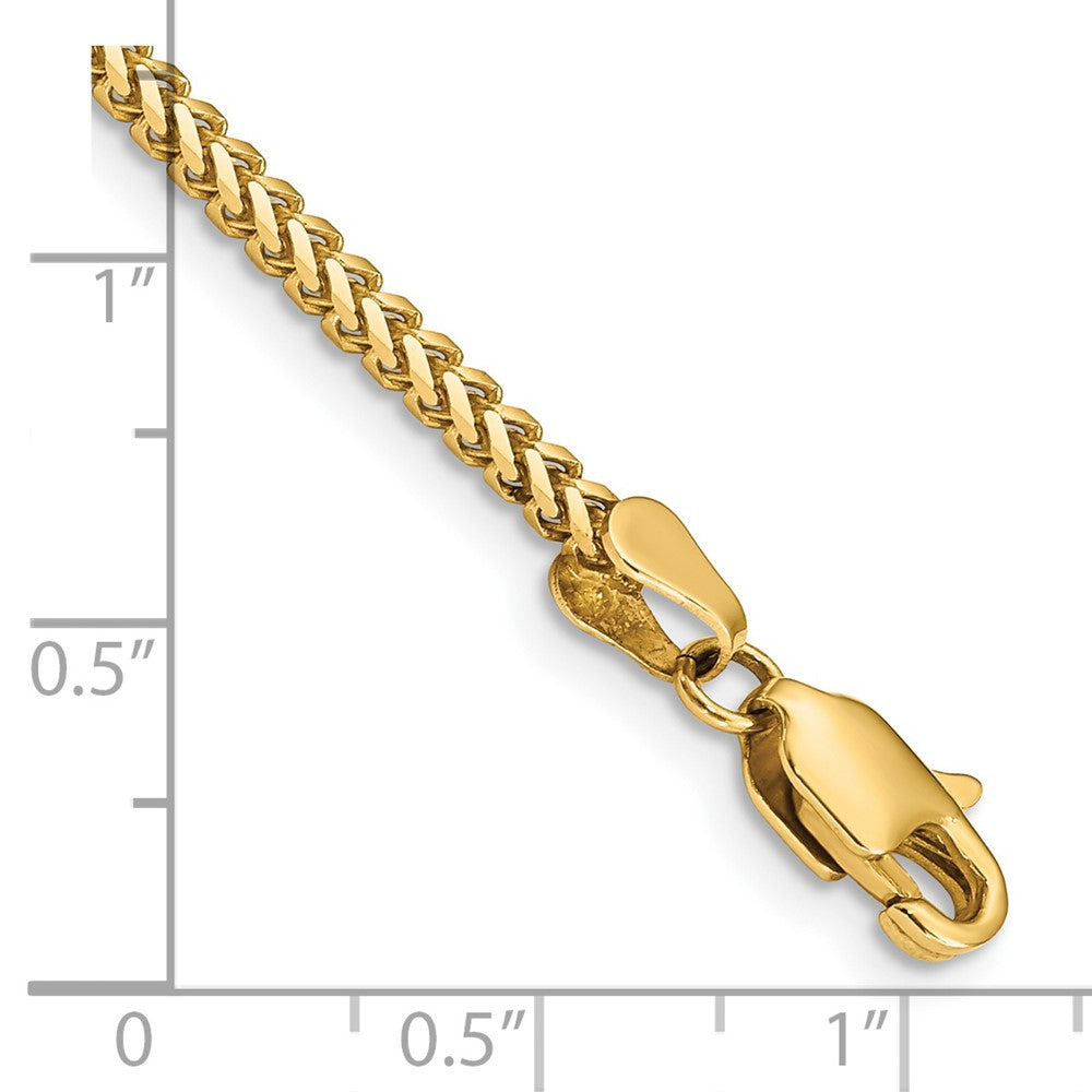 14K 2mm Franco with Lobster Clasp Bracelet