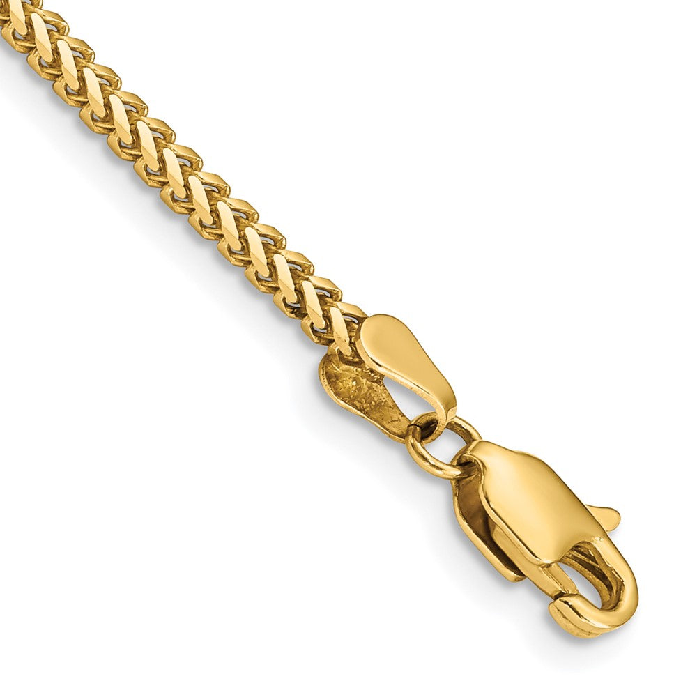 14K 2mm Franco with Lobster Clasp Bracelet